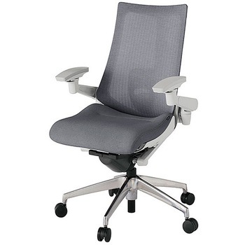 KJ-457JE-ZNT3 アクト2 背テクスチャードメッシュ 4D可動肘 ランバーサポート付 アルミミラー脚 <配送時組立サービス付> イトーキ 69185859