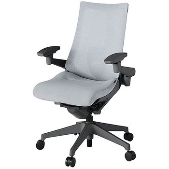 KJ-457JE-W2T7 アクト2 背テクスチャードメッシュ 4D可動肘 ランバーサポート付 樹脂脚 <配送時組立サービス付> イトーキ 69188248