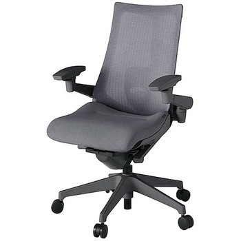 KJ-457JEM-W2T3 アクト2 背テクスチャードメッシュ 4D可動肘 ランバーサポート付 樹脂脚 <配送時組立サービス付> イトーキ 69188309