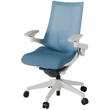 KJ-457JEM-GNB4 アクト2 背テクスチャードメッシュ 4D可動肘 ランバーサポート付 樹脂脚 <配送時組立サービス付> イトーキ 69188501