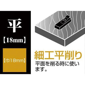 角利 細工用 黒檀豆鉋 平 No.1 角利