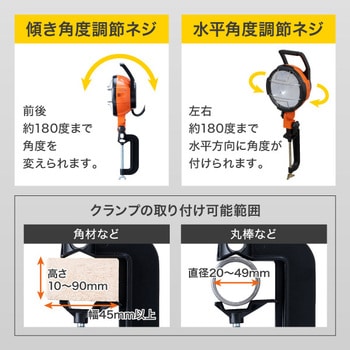 LWT-5500C LEDクランプライト ワークライト 1台 アイリスオーヤマ