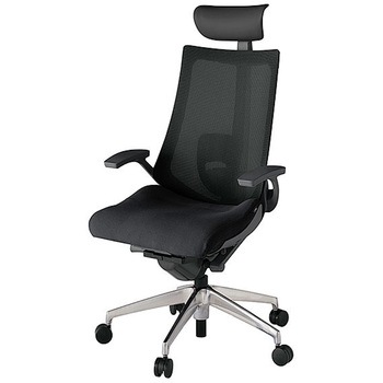 KJ-455JVF-ZDT1 アクト2 背プレーンメッシュ 固定肘 ビニールレザー張りヘッドサポート ランバーサポート付 アルミミラー脚 <配送時組立サービス付> イトーキ 69191450