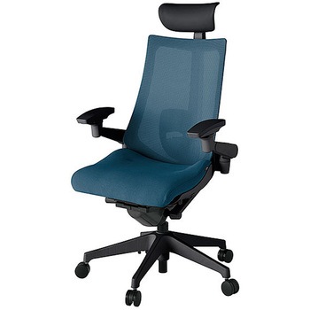 KJ-457JVFM-T1N3 アクト2 背プレーンメッシュ 4D可動肘 ビニールレザー張りヘッドサポート ランバーサポート付 樹脂脚 <配送時組立サービス付> イトーキ 69193595