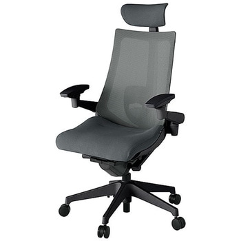 KJ-457JVE-T1C3 アクト2 背プレーンメッシュ 4D可動肘 クロス張りヘッドサポート付 ランバーサポート付 樹脂脚 <配送時組立サービス付> イトーキ 69194941