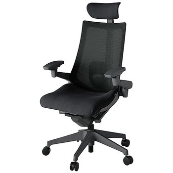 KJ-457JVE-W2T1 アクト2 背プレーンメッシュ 4D可動肘 クロス張りヘッドサポート付 ランバーサポート付 樹脂脚 <配送時組立サービス付> イトーキ 69195047