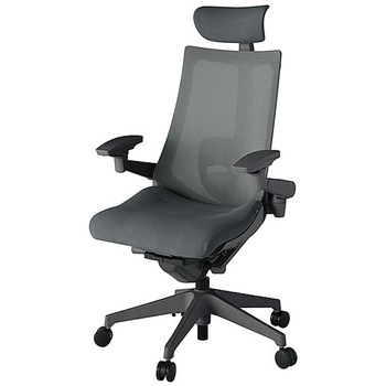 KJ-457JVE-W2C3 アクト2 背プレーンメッシュ 4D可動肘 クロス張りヘッドサポート付 ランバーサポート付 樹脂脚 <配送時組立サービス付> イトーキ 69195056