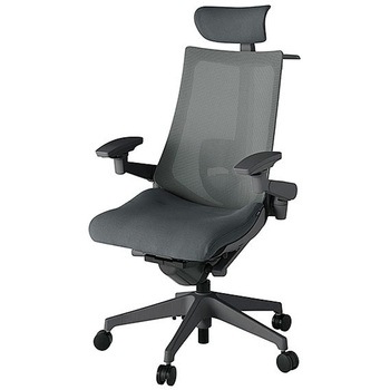 KJ-457JVX-W2C3 アクト2 背プレーンメッシュ 4D可動肘 クロス張りヘッドサポート付 ランバーサポート付 ハンガー付 樹脂脚 <配送時組立サービス付> イトーキ 69195415