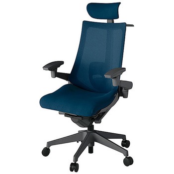 KJ-457JVXM-W2B2 アクト2 背プレーンメッシュ 4D可動肘 クロス張りヘッドサポート付 ランバーサポート付 ハンガー付 樹脂脚 <配送時組立サービス付> イトーキ 69195501