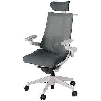 KJ-457JVX-GNC3 アクト2 背プレーンメッシュ 4D可動肘 クロス張りヘッドサポート付 ランバーサポート付 ハンガー付 樹脂脚 <配送時組立サービス付> イトーキ 69195537