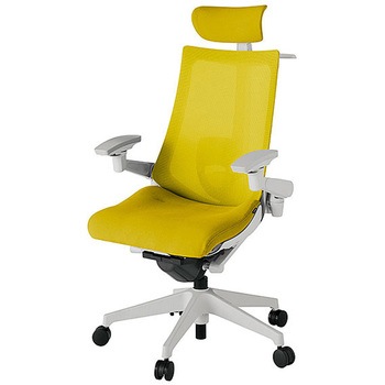 KJ-457JVXM-GNU5 アクト2 背プレーンメッシュ 4D可動肘 クロス張りヘッドサポート付 ランバーサポート付 ハンガー付 樹脂脚 <配送時組立サービス付> イトーキ 69195625