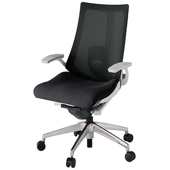 KJ-455JVM-ZNT1 アクト2 背プレーンメッシュ 固定肘 ランバーサポート付 アルミミラー脚 <配送時組立サービス付> イトーキ 69197391