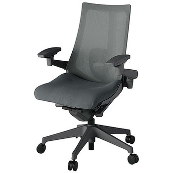 KJ-457JVM-W2C3 アクト2 背プレーンメッシュ 4D可動肘 ランバーサポート付 樹脂脚 <配送時組立サービス付> イトーキ 69198721