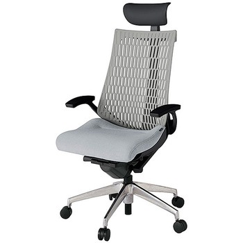 KJ445SAFMZTT7T6 アクト2 背エラストマー 固定肘 ビニールレザー張りヘッドサポート アルミミラー脚 <配送時組立サービス付> イトーキ 69201487