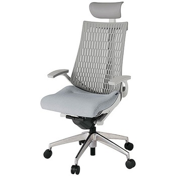 KJ445SAFMZNT7T6 アクト2 背エラストマー 固定肘 ビニールレザー張りヘッドサポート アルミミラー脚 <配送時組立サービス付> イトーキ 69201731