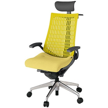 KJ445SAYZDU6U5 アクト2 背エラストマー 固定肘 ビニールレザー張りヘッドサポート ハンガー付 アルミミラー脚 <配送時組立サービス付> イトーキ 69201925