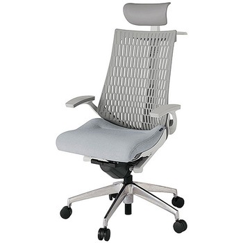 KJ445SAYMZNT7T6 アクト2 背エラストマー 固定肘 ビニールレザー張りヘッドサポート ハンガー付 アルミミラー脚 <配送時組立サービス付> イトーキ 69202090