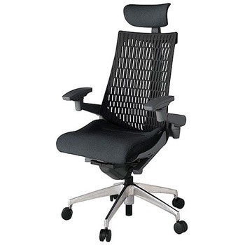 KJ447SAEMZDT1T1 アクト2 背エラストマー 4D可動肘 クロス張りヘッドサポート付 アルミミラー脚 <配送時組立サービス付> イトーキ 69202309