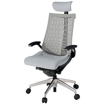 KJ445SAEMZTT7T6 アクト2 背エラストマー 固定肘 クロス張りヘッドサポート付 アルミミラー脚 <配送時組立サービス付> イトーキ 69202930