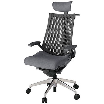 KJ445SAXZDT3W2 アクト2 背エラストマー 固定肘 クロス張りヘッドサポート付 ハンガー付 アルミミラー脚 <配送時組立サービス付> イトーキ 69203341