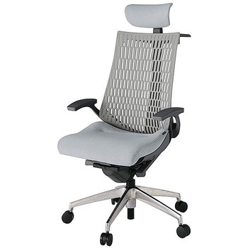 KJ445SAXMZDT7T6 アクト2 背エラストマー 固定肘 クロス張りヘッドサポート付 ハンガー付 アルミミラー脚 <配送時組立サービス付> イトーキ 69203411