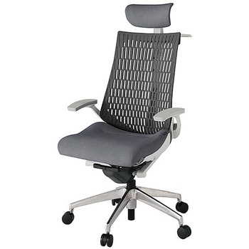 KJ445SAXZNT3W2 アクト2 背エラストマー 固定肘 クロス張りヘッドサポート付 ハンガー付 アルミミラー脚 <配送時組立サービス付> イトーキ 69203456