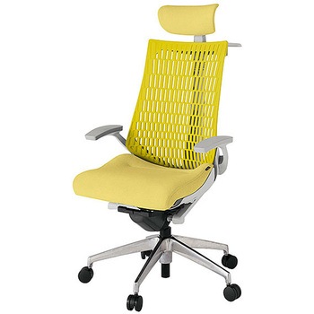 KJ445SAXMZNU6U5 アクト2 背エラストマー 固定肘 クロス張りヘッドサポート付 ハンガー付 アルミミラー脚 <配送時組立サービス付> イトーキ 69203551