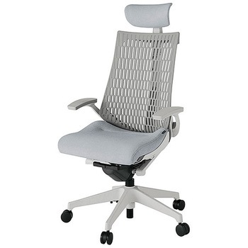 KJ445SAEGNT7T6 アクト2 背エラストマー 固定肘 クロス張りヘッドサポート付 樹脂脚 <配送時組立サービス付> イトーキ 69205985