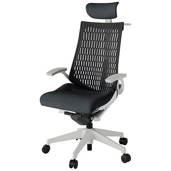 KJ445SAXGNT1T1 アクト2 背エラストマー 固定肘 クロス張りヘッドサポート付 ハンガー付 樹脂脚 <配送時組立サービス付> イトーキ 69206326