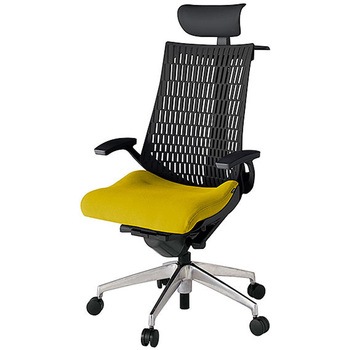 KJ445PSYZTU5T1 アクト2 背エラストマー 固定肘 ビニールレザー張りヘッドサポート ハンガー付 アルミミラー脚 <配送時組立サービス付> イトーキ 69211865