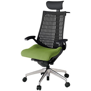 KJ445PSYMZTQ7T1 アクト2 背エラストマー 固定肘 ビニールレザー張りヘッドサポート ハンガー付 アルミミラー脚 <配送時組立サービス付> イトーキ 69211935