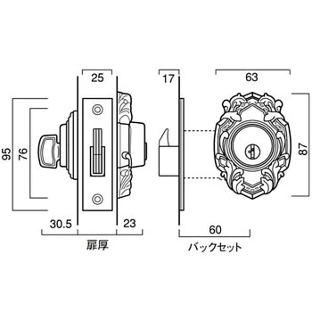 古代 プレジデント 本締錠 長沢製作所