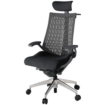 KJ445PSXZDT1W2 アクト2 背エラストマー 固定肘 クロス張りヘッドサポート付 ハンガー付 アルミミラー脚 <配送時組立サービス付> イトーキ 69213405