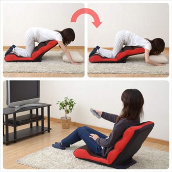 MEX-44(DBR/RD) エクササイズ座椅子 マイエクサチェア 1台 YAMAZEN