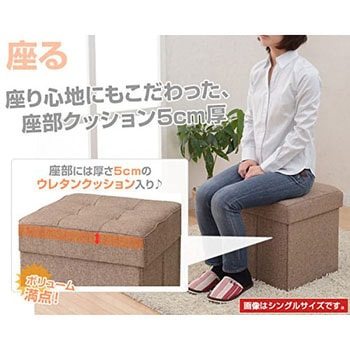 収納スツール 収納ボックス フタ付き YAMAZEN(山善)