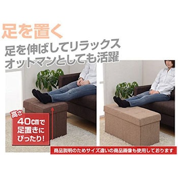 収納スツール 収納ボックス フタ付き YAMAZEN(山善)