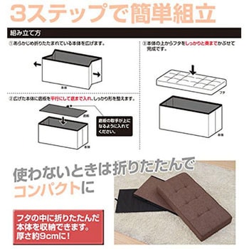 収納スツール 収納ボックス フタ付き YAMAZEN(山善)