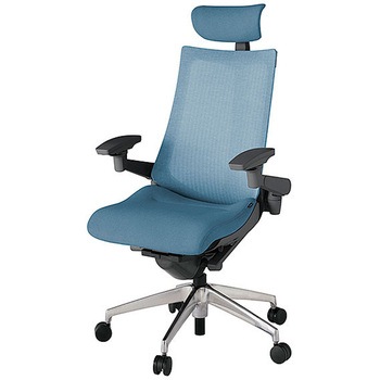 KJ-477JEE-ZDB4 アクト2 背テクスチャードメッシュ 4D可動肘 クロス張りヘッドサポート付 アルミミラー脚 <配送時組立サービス付> イトーキ 69222731