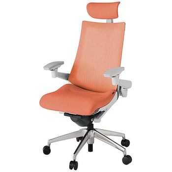 KJ-477JEE-ZND4 アクト2 背テクスチャードメッシュ 4D可動肘 クロス張りヘッドサポート付 アルミミラー脚 <配送時組立サービス付> イトーキ 69222837