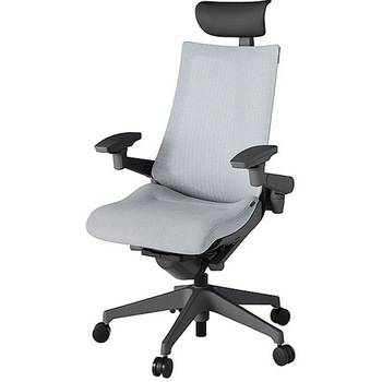 KJ-477JEF-W2T7 アクト2 背テクスチャードメッシュ 4D可動肘 ビニールレザー張りヘッドサポート 樹脂脚 <配送時組立サービス付> イトーキ 69224368