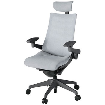 KJ-477JEE-W2T7 アクト2 背テクスチャードメッシュ 4D可動肘 クロス張りヘッドサポート付 樹脂脚 <配送時組立サービス付> イトーキ 69226048