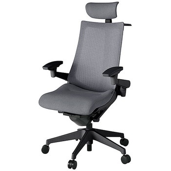 KJ-477JEX-T1T3 アクト2 背テクスチャードメッシュ 4D可動肘 クロス張りヘッドサポート付 ハンガー付 樹脂脚 <配送時組立サービス付> イトーキ 69226319