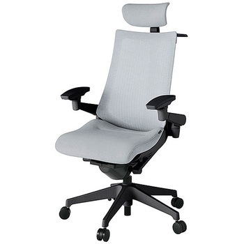 KJ-477JEX-T1T7 アクト2 背テクスチャードメッシュ 4D可動肘 クロス張りヘッドサポート付 ハンガー付 樹脂脚 <配送時組立サービス付> イトーキ 69226328