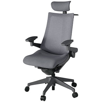 KJ-477JEX-W2T3 アクト2 背テクスチャードメッシュ 4D可動肘 クロス張りヘッドサポート付 ハンガー付 樹脂脚 <配送時組立サービス付> イトーキ 69226459