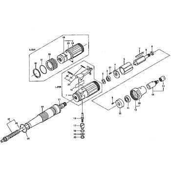 部品 エアーソニック L-25B L-25R 日東工器 空圧工具アクセサリー部品