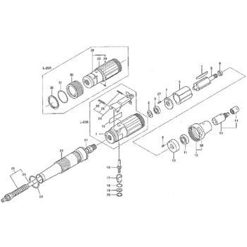 部品 エアーソニック L-25B L-25R 日東工器 空圧工具アクセサリー部品