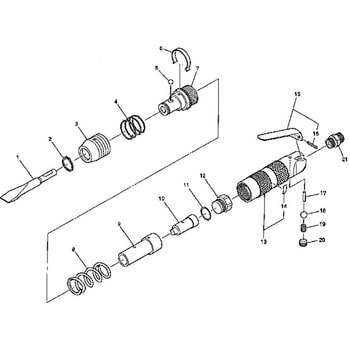部品 エアーチッパー ACH-20 日東工器 空圧工具アクセサリー部品