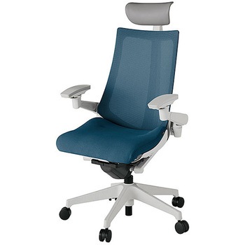 KJ-477JVF-GNN3 アクト2 背プレーンメッシュ 4D可動肘 ビニールレザー張りヘッドサポート 樹脂脚 <配送時組立サービス付> イトーキ 69235778