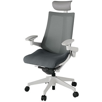 KJ-477JVFM-GNC3 アクト2 背プレーンメッシュ 4D可動肘 ビニールレザー張りヘッドサポート 樹脂脚 <配送時組立サービス付> イトーキ 69235796