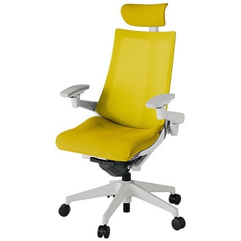 KJ-477JVEM-GNU5 アクト2 背プレーンメッシュ 4D可動肘 クロス張りヘッドサポート付 樹脂脚 <配送時組立サービス付> イトーキ 69237266